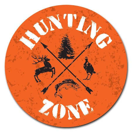 Signmission Hunting Zone Circle Corrugated Plastic Sign C-12-CIR-Hunting Zone